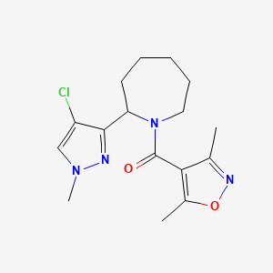 2-(4-chloro-1-methyl-1H-pyrazol-3-yl)-1-[(3,5-dimethyl-4-isoxazolyl)carbonyl]azepane