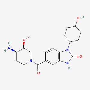 5-{[(3S*,4R*)-4-amino-3-methoxypiperidin-1-yl]carbonyl}-1-(trans-4-hydroxycyclohexyl)-1,3-dihydro-2H-benzimidazol-2-one