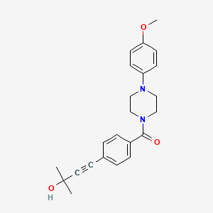 4-{4-[4-(4-METHOXYPHENYL)PIPERAZINE-1-CARBONYL]PHENYL}-2-METHYLBUT-3-YN-2-OL