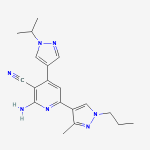 2-amino-4-(1-isopropyl-1H-pyrazol-4-yl)-6-(3-methyl-1-propyl-1H-pyrazol-4-yl)nicotinonitrile