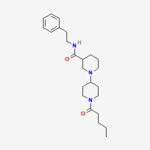 molecular formula C24H37N3O2 B5478561 1'-pentanoyl-N-(2-phenylethyl)-1,4'-bipiperidine-3-carboxamide 