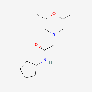 molecular formula C13H24N2O2 B5478569 N-cyclopentyl-2-(2,6-dimethyl-4-morpholinyl)acetamide 