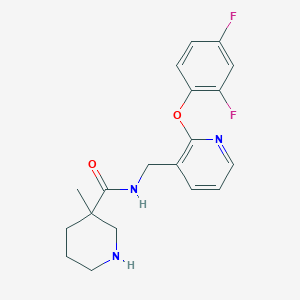 N-{[2-(2,4-difluorophenoxy)pyridin-3-yl]methyl}-3-methylpiperidine-3-carboxamide