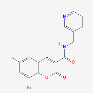 molecular formula C17H13BrN2O3 B5478614 8-bromo-6-methyl-2-oxo-N-(3-pyridinylmethyl)-2H-chromene-3-carboxamide 