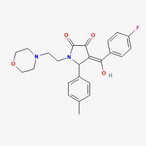 molecular formula C24H25FN2O4 B5478643 4-(4-fluorobenzoyl)-3-hydroxy-5-(4-methylphenyl)-1-[2-(4-morpholinyl)ethyl]-1,5-dihydro-2H-pyrrol-2-one 