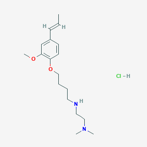 N-[4-[2-methoxy-4-[(E)-prop-1-enyl]phenoxy]butyl]-N',N'-dimethylethane-1,2-diamine;hydrochloride