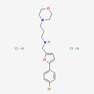 molecular formula C18H25BrCl2N2O2 B5478651 N-{[5-(4-bromophenyl)-2-furyl]methyl}-3-(4-morpholinyl)-1-propanamine dihydrochloride 