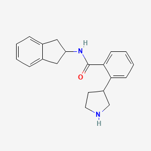 N-(2,3-dihydro-1H-inden-2-yl)-2-(3-pyrrolidinyl)benzamide hydrochloride