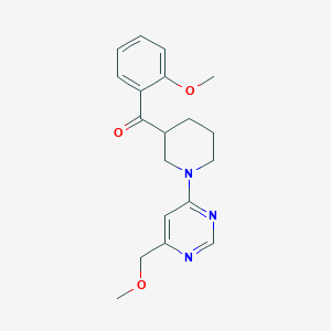 molecular formula C19H23N3O3 B5478666 {1-[6-(methoxymethyl)pyrimidin-4-yl]piperidin-3-yl}(2-methoxyphenyl)methanone 