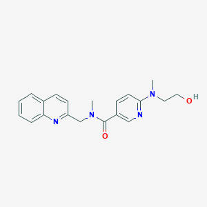 6-[(2-hydroxyethyl)(methyl)amino]-N-methyl-N-(quinolin-2-ylmethyl)nicotinamide