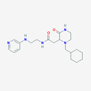 2-[1-(cyclohexylmethyl)-3-oxo-2-piperazinyl]-N-[2-(3-pyridinylamino)ethyl]acetamide