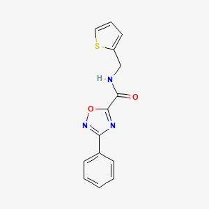 molecular formula C14H11N3O2S B5478697 3-phenyl-N-(2-thienylmethyl)-1,2,4-oxadiazole-5-carboxamide 