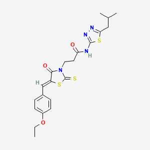 3-[5-(4-ethoxybenzylidene)-4-oxo-2-thioxo-1,3-thiazolidin-3-yl]-N-(5-isobutyl-1,3,4-thiadiazol-2-yl)propanamide