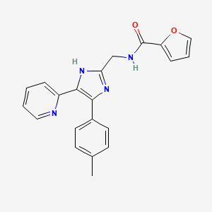 molecular formula C21H18N4O2 B5478711 N-{[4-(4-methylphenyl)-5-pyridin-2-yl-1H-imidazol-2-yl]methyl}-2-furamide 