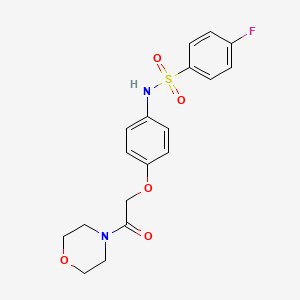 4-fluoro-N-{4-[2-(4-morpholinyl)-2-oxoethoxy]phenyl}benzenesulfonamide