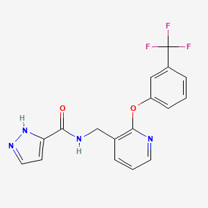 N-({2-[3-(trifluoromethyl)phenoxy]pyridin-3-yl}methyl)-1H-pyrazole-3-carboxamide