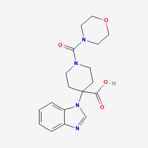 4-(1H-benzimidazol-1-yl)-1-(morpholin-4-ylcarbonyl)piperidine-4-carboxylic acid