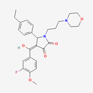 molecular formula C27H31FN2O5 B5478810 5-(4-ethylphenyl)-4-(3-fluoro-4-methoxybenzoyl)-3-hydroxy-1-[3-(4-morpholinyl)propyl]-1,5-dihydro-2H-pyrrol-2-one 