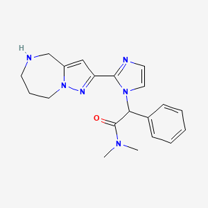 N,N-dimethyl-2-phenyl-2-[2-(5,6,7,8-tetrahydro-4H-pyrazolo[1,5-a][1,4]diazepin-2-yl)-1H-imidazol-1-yl]acetamide hydrochloride