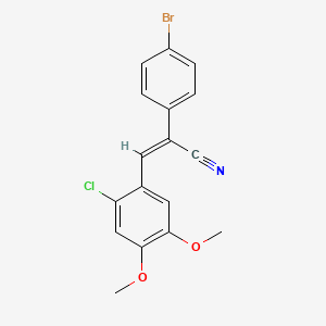 2-(4-bromophenyl)-3-(2-chloro-4,5-dimethoxyphenyl)acrylonitrile