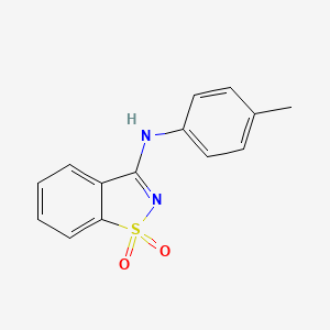 molecular formula C14H12N2O2S B5478839 3-(4-toluidino)-1H-1,2-benzisothiazole-1,1-dione 