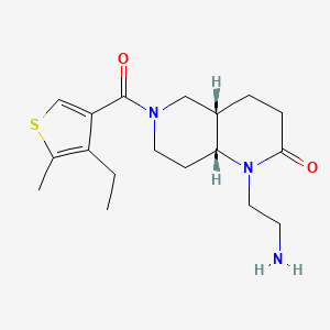 rel-(4aS,8aR)-1-(2-aminoethyl)-6-[(4-ethyl-5-methyl-3-thienyl)carbonyl]octahydro-1,6-naphthyridin-2(1H)-one hydrochloride