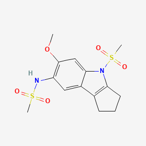 N-(6-methoxy-4-methylsulfonyl-2,3-dihydro-1H-cyclopenta[b]indol-7-yl)methanesulfonamide