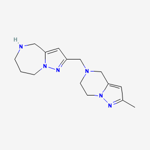 2-[(2-methyl-6,7-dihydropyrazolo[1,5-a]pyrazin-5(4H)-yl)methyl]-5,6,7,8-tetrahydro-4H-pyrazolo[1,5-a][1,4]diazepine dihydrochloride