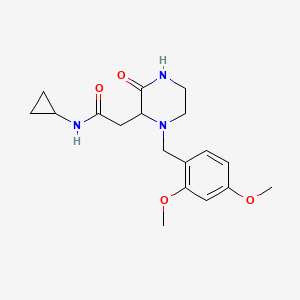 N-cyclopropyl-2-[1-(2,4-dimethoxybenzyl)-3-oxo-2-piperazinyl]acetamide