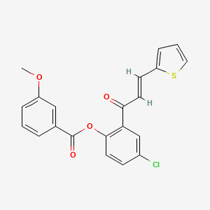 4-chloro-2-[3-(2-thienyl)acryloyl]phenyl 3-methoxybenzoate