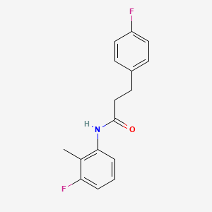 molecular formula C16H15F2NO B5478908 N-(3-fluoro-2-methylphenyl)-3-(4-fluorophenyl)propanamide 