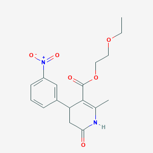 2-Ethoxyethyl 2-methyl-4-(3-nitrophenyl)-6-oxo-1,4,5,6-tetrahydropyridine-3-carboxylate