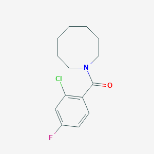 molecular formula C14H17ClFNO B5478919 1-AZOCANYL(2-CHLORO-4-FLUOROPHENYL)METHANONE 