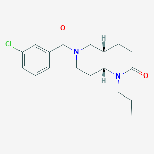 molecular formula C18H23ClN2O2 B5478930 (4aS*,8aR*)-6-(3-chlorobenzoyl)-1-propyloctahydro-1,6-naphthyridin-2(1H)-one 