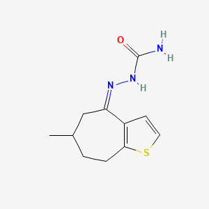 molecular formula C11H15N3OS B5478942 [(Z)-(6-methyl-5,6,7,8-tetrahydrocyclohepta[b]thiophen-4-ylidene)amino]urea 