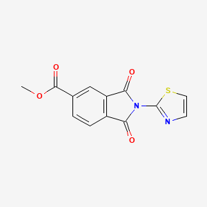 molecular formula C13H8N2O4S B5478976 methyl 1,3-dioxo-2-(1,3-thiazol-2-yl)-5-isoindolinecarboxylate 