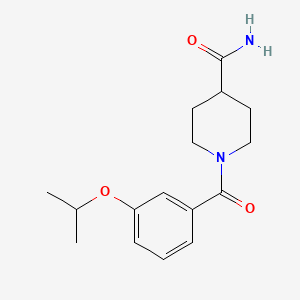 molecular formula C16H22N2O3 B5478984 1-(3-isopropoxybenzoyl)-4-piperidinecarboxamide 