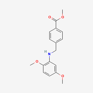 molecular formula C17H19NO4 B5478994 methyl 4-{[(2,5-dimethoxyphenyl)amino]methyl}benzoate 