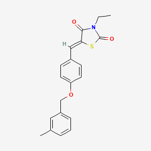 3-ethyl-5-{4-[(3-methylbenzyl)oxy]benzylidene}-1,3-thiazolidine-2,4-dione