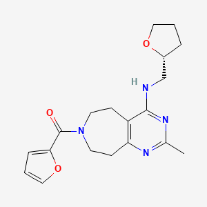 molecular formula C19H24N4O3 B5479010 7-(2-furoyl)-2-methyl-N-[(2R)-tetrahydrofuran-2-ylmethyl]-6,7,8,9-tetrahydro-5H-pyrimido[4,5-d]azepin-4-amine 