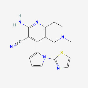 2-amino-6-methyl-4-[1-(1,3-thiazol-2-yl)-1H-pyrrol-2-yl]-5,6,7,8-tetrahydro-1,6-naphthyridine-3-carbonitrile