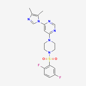 4-{4-[(2,5-difluorophenyl)sulfonyl]-1-piperazinyl}-6-(4,5-dimethyl-1H-imidazol-1-yl)pyrimidine