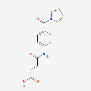 4-OXO-4-[4-(1-PYRROLIDINYLCARBONYL)ANILINO]BUTANOIC ACID