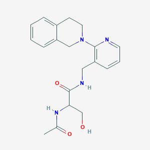 N~2~-acetyl-N~1~-{[2-(3,4-dihydroisoquinolin-2(1H)-yl)pyridin-3-yl]methyl}serinamide