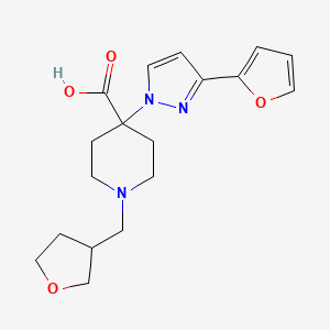 4-[3-(2-furyl)-1H-pyrazol-1-yl]-1-(tetrahydrofuran-3-ylmethyl)piperidine-4-carboxylic acid