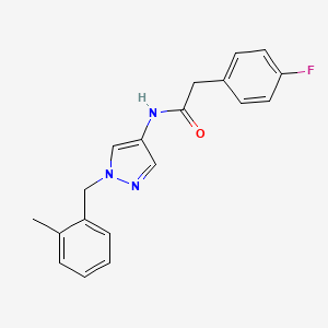 2-(4-FLUOROPHENYL)-N~1~-[1-(2-METHYLBENZYL)-1H-PYRAZOL-4-YL]ACETAMIDE