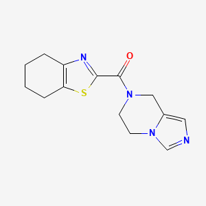 molecular formula C14H16N4OS B5479073 7-(4,5,6,7-tetrahydro-1,3-benzothiazol-2-ylcarbonyl)-5,6,7,8-tetrahydroimidazo[1,5-a]pyrazine 