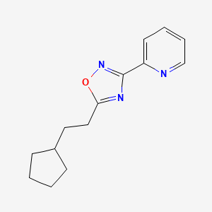 molecular formula C14H17N3O B5479081 2-[5-(2-cyclopentylethyl)-1,2,4-oxadiazol-3-yl]pyridine 