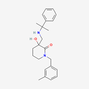 molecular formula C23H30N2O2 B5479095 3-hydroxy-1-(3-methylbenzyl)-3-{[(1-methyl-1-phenylethyl)amino]methyl}piperidin-2-one 