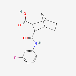 molecular formula C15H16FNO3 B5479097 3-{[(3-fluorophenyl)amino]carbonyl}bicyclo[2.2.1]heptane-2-carboxylic acid 